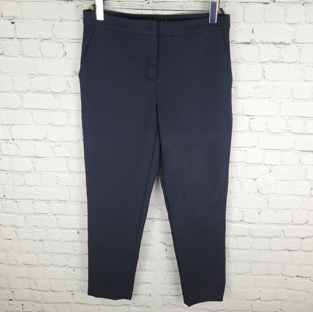 ELIS | micro houndstooth stretch cropped skinny business casual pants